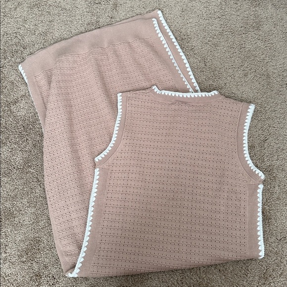 NWT Varley Dwight Tank Knit Midi Dress Light Taupe Tan - Picture 5 of 10